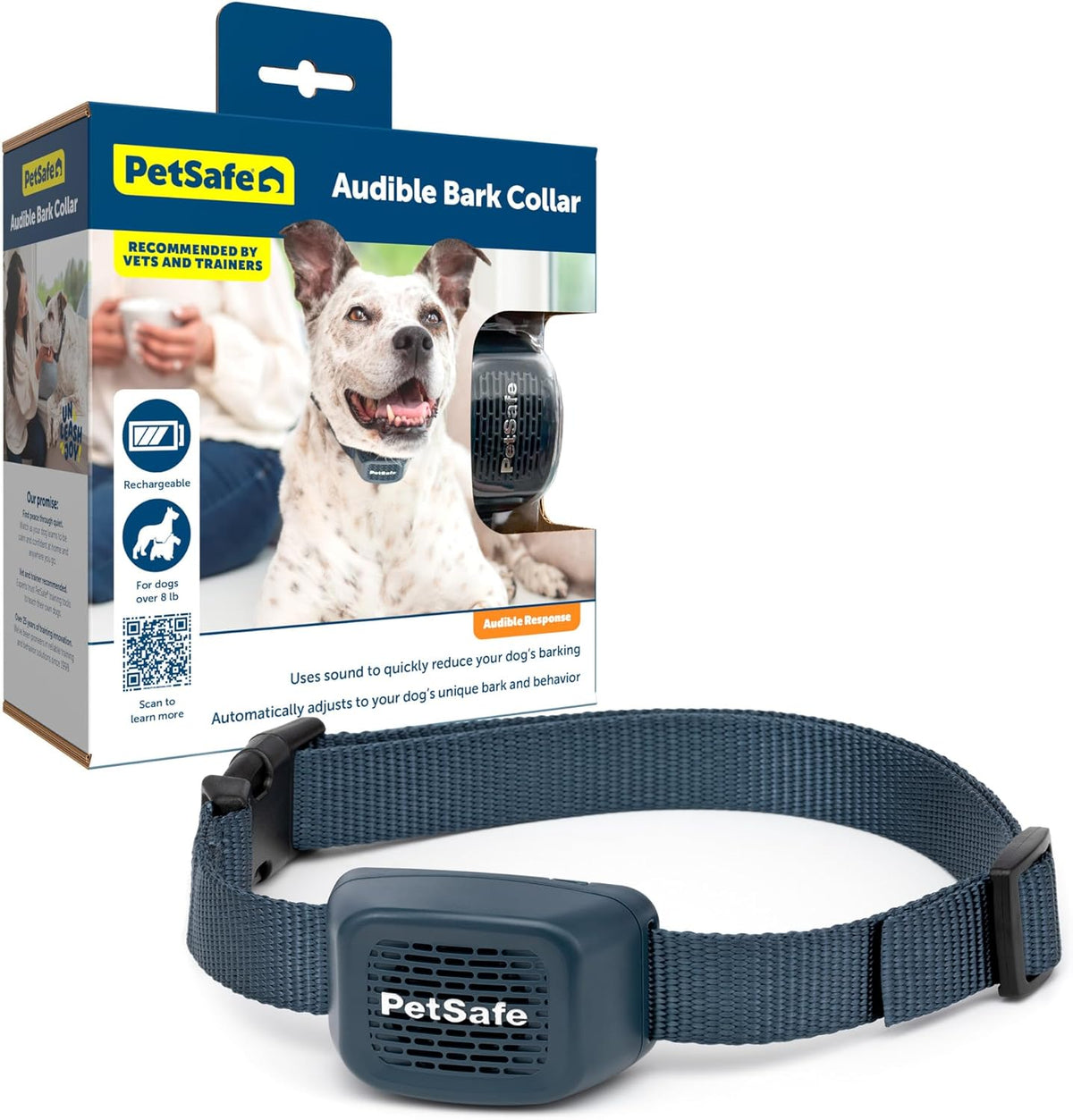 PetSafe Audible Bark Collar with SoundBurst Technology, Waterproof, for Dogs 8 lb and Up