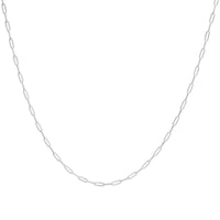 Solid 14K Yellow Gold 2.5mm Paperclip Chain Necklace Unisex 18" Inches