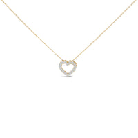 14K White Gold 1/2 Carat Lab Grown Diamond Heart Shape Pendant Necklace