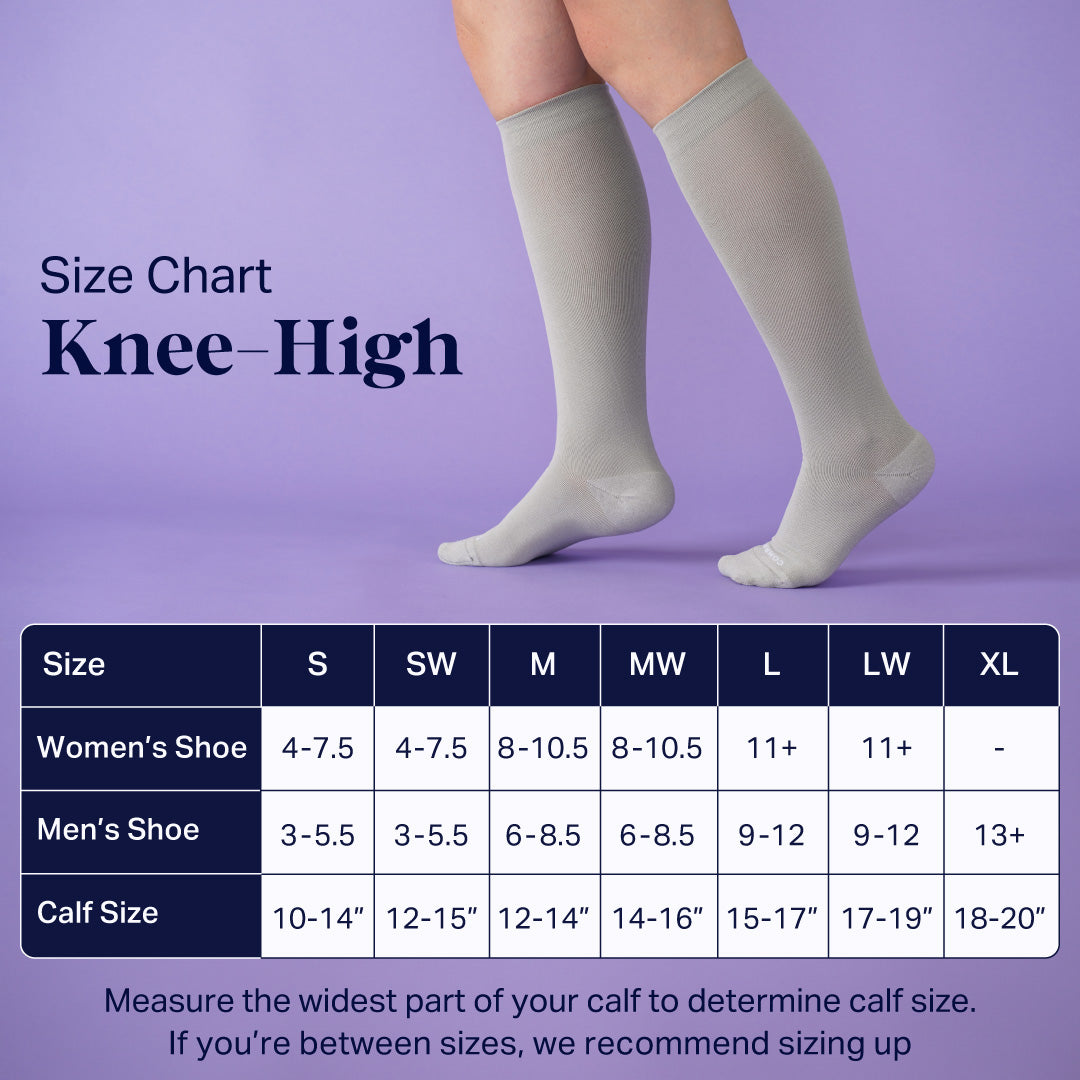 Knee-High Compression Socks - 3 Pack Stripes