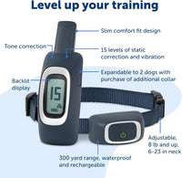 PetSafe 300 Yard Lite Remote Trainer with Tone, Vibration & 15 Static Levels for Small to Medium Dogs