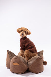OULU X PEHOM - CUDDLE PET PILLOW BED- Navy Blue / Olive Green / Canyon Brown