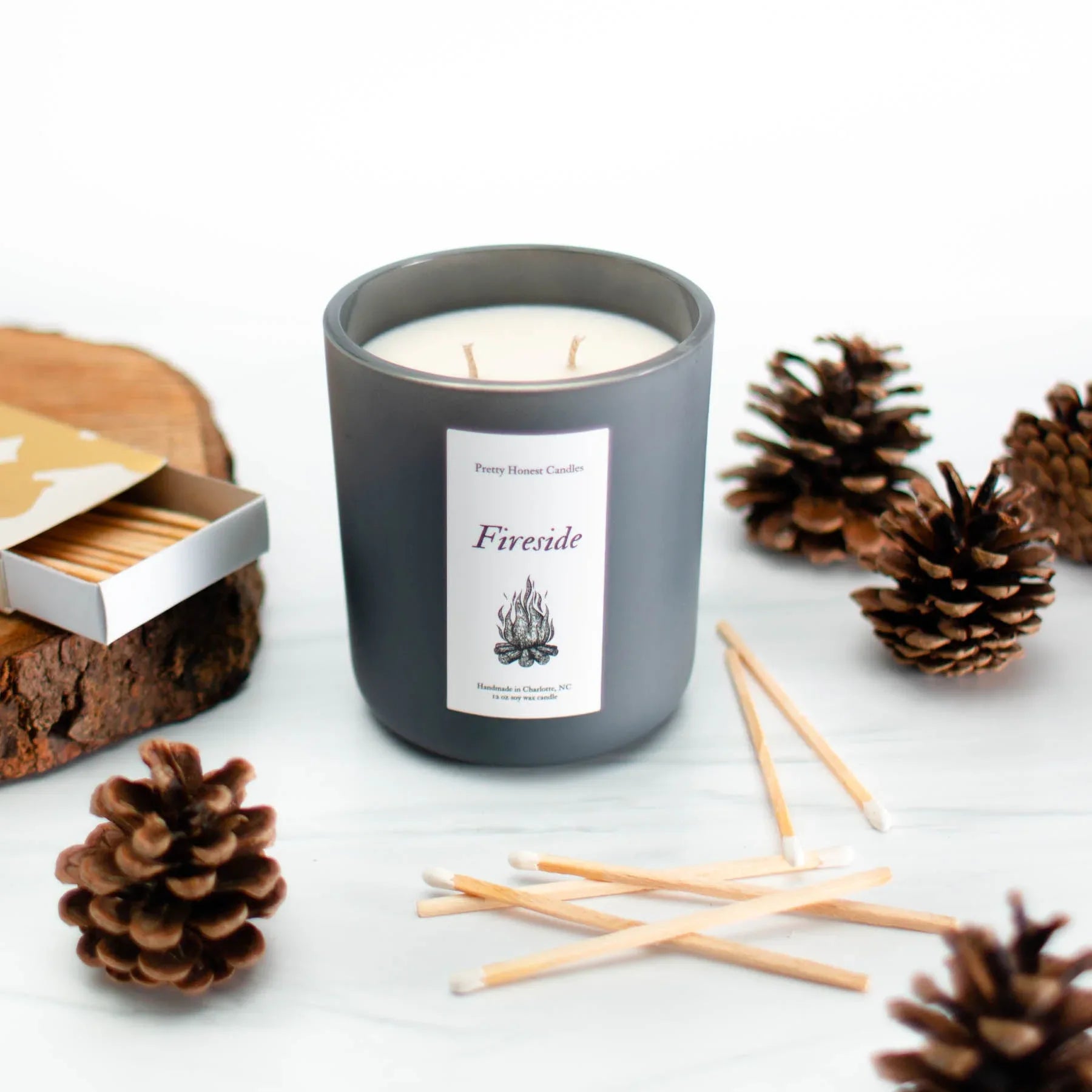 Fireside Soy Candle | Double Wick Fall Candle - BIG FRENCHIES