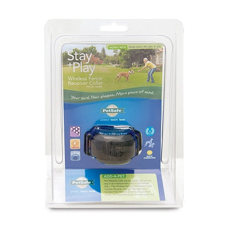 PetSafe Stay + Play Wireless Fence Receiver Collar, Rechargeable, Waterproof, Fits 6-23 in Necks