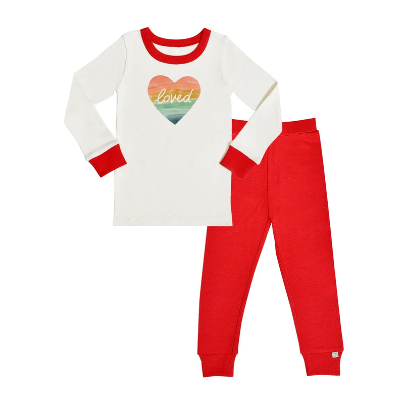 pajamas | loved rainbow heart - BIG FRENCHIES