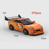 MOC Fast &amp; Furious1 Supra sports car Vehicle Speed Champion Racer Building Blocks Brick Creative Garage Toys for Boys Gifts - # BOT&G53710001 - BIG FRENCHIES