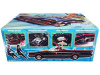 Skill 2 Model Kit 1966 Batmobile "Bad Guy Getaway Edition" with Penguin and Catwoman Figures "Batman" (1966-1968) TV Series 1/25 Scale Model by Polar Lights