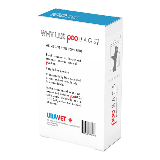 UBAVET DOO Extra-Long Waste Bags for Dogs & Cats – 100-Pack, Durable & Unscented - BIG FRENCHIES