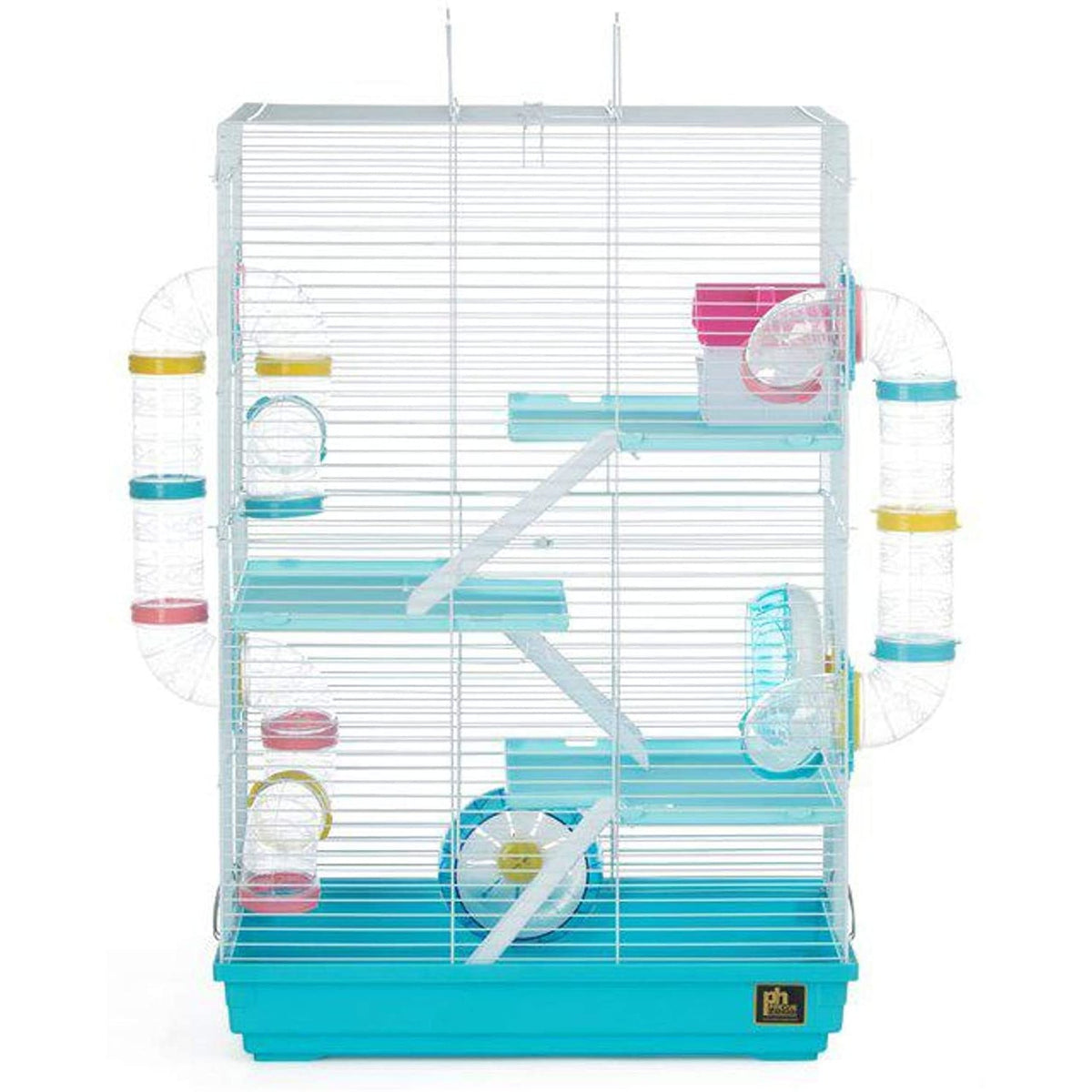 Prevue Pet Products Hamster Playhouse 2006 – Four-Level Hamster and Gerbil Cage with Tunnels, Wheels and Ramps