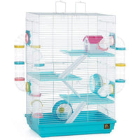 Prevue Pet Products Hamster Playhouse 2006 – Four-Level Hamster and Gerbil Cage with Tunnels, Wheels and Ramps