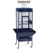 Prevue Pet Products Small Wrought Iron Select Bird Cage 3151 in Pewter, Play Top Cage with Caster Stand