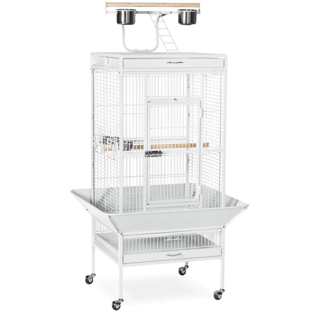 Prevue Pet Products Medium Wrought Iron Select Bird Cage 3152 in Pewter, Play Top Parrot and Cockatiel Cage
