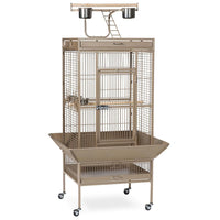 Prevue Pet Products Medium Wrought Iron Select Bird Cage 3152 in Pewter, Play Top Parrot and Cockatiel Cage