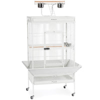 Prevue Pet Products Large Select Wrought Iron Play Top Bird Cage 3153 in Pewter with Push Button Door Lock