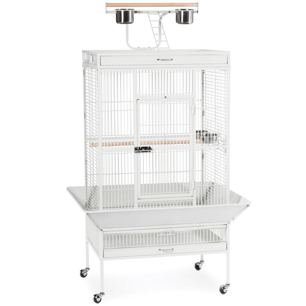 Prevue Pet Products Large Select Wrought Iron Play Top Bird Cage 3153 in Pewter with Push Button Door Lock