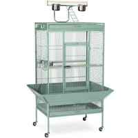 Prevue Pet Products Large Select Wrought Iron Play Top Bird Cage 3153 in Pewter with Push Button Door Lock