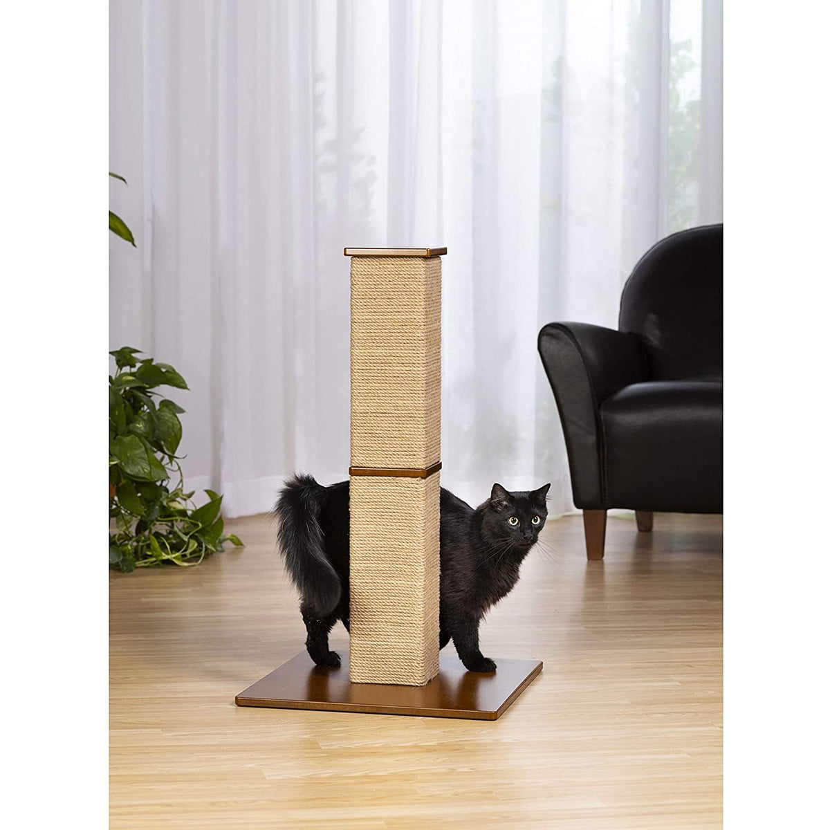 Prevue Pet Products Gemini Tall Square Scratching Post 7114, 32" with Interchangeable Two-Piece Jute Post