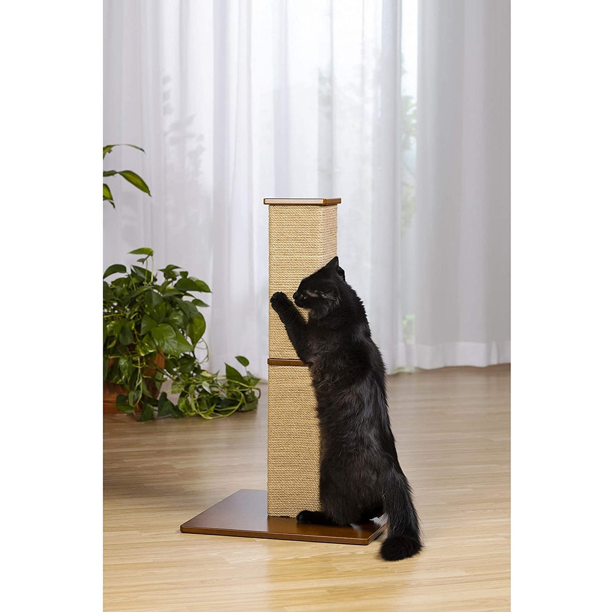 Prevue Pet Products Gemini Tall Square Scratching Post 7114, 32" with Interchangeable Two-Piece Jute Post