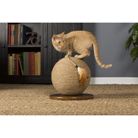 Prevue Pet Products Kitty Power Paws Sphere Scratching Post 7130 with Jute Ball and Feather Tassel