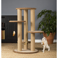 Prevue Pet Products Kitty Power Paws Multi-Tier Cat Scratching Post 7150, 37" with Padded Platforms
