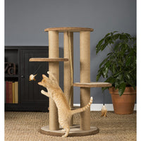 Prevue Pet Products Kitty Power Paws Multi-Tier Cat Scratching Post 7150, 37" with Padded Platforms