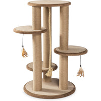Prevue Pet Products Kitty Power Paws Multi-Tier Cat Scratching Post 7150, 37" with Padded Platforms