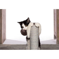 Prevue Pet Products Kitty Power Paws Play & Scratch 7151, 20.5" Jute Scratching Post with Puff Ball Toy