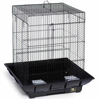 Prevue Pet Products Clean Life Small Flight Cage 850 All-White Bird Cage, 18" x 18" x 24" with Seed Guard