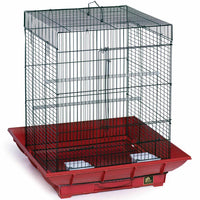 Prevue Pet Products Clean Life Small Flight Cage 850 All-White Bird Cage, 18" x 18" x 24" with Seed Guard