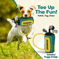 PUPROAR Golf Dog Toy- Squeaky and Crinkle and Squeaky Dog Toy- Ideal Birthday Dog Toy