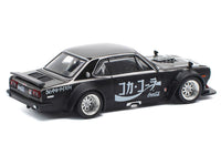 Skyline GT-R V8 Drift "Hakosuka" RHD (Right Hand Drive) "Coca-Cola" Black 1/64 Diecast Model Car by Pop Race