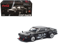 Skyline GT-R V8 Drift "Hakosuka" RHD (Right Hand Drive) "Coca-Cola" Black 1/64 Diecast Model Car by Pop Race