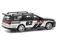 GT-R Stagea RHD (Right Hand Drive) #62 "Simon's Garage" Black with White Sides 1/64 Diecast Model Car by Pop Race