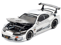 Toyota Supra "Top Secret" GT300 RHD (Right Hand Drive) Silver Chrome 1/64 Diecast Model Car by Pop Race