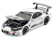 Toyota Supra "Top Secret" GT300 RHD (Right Hand Drive) Silver Chrome 1/64 Diecast Model Car by Pop Race
