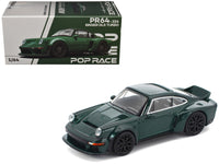 Singer DLS Turbo Green Metallic 1/64 Diecast Model Car by Pop Race