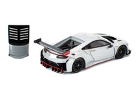 Honda NSX GT3 EVO22 Silver Metallic "Brazilian Event Exclusive" 1/64 Diecast Model Car by Pop Race