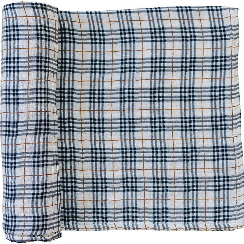 Vintage Plaid Muslin Swaddle Blanket - BIG FRENCHIES