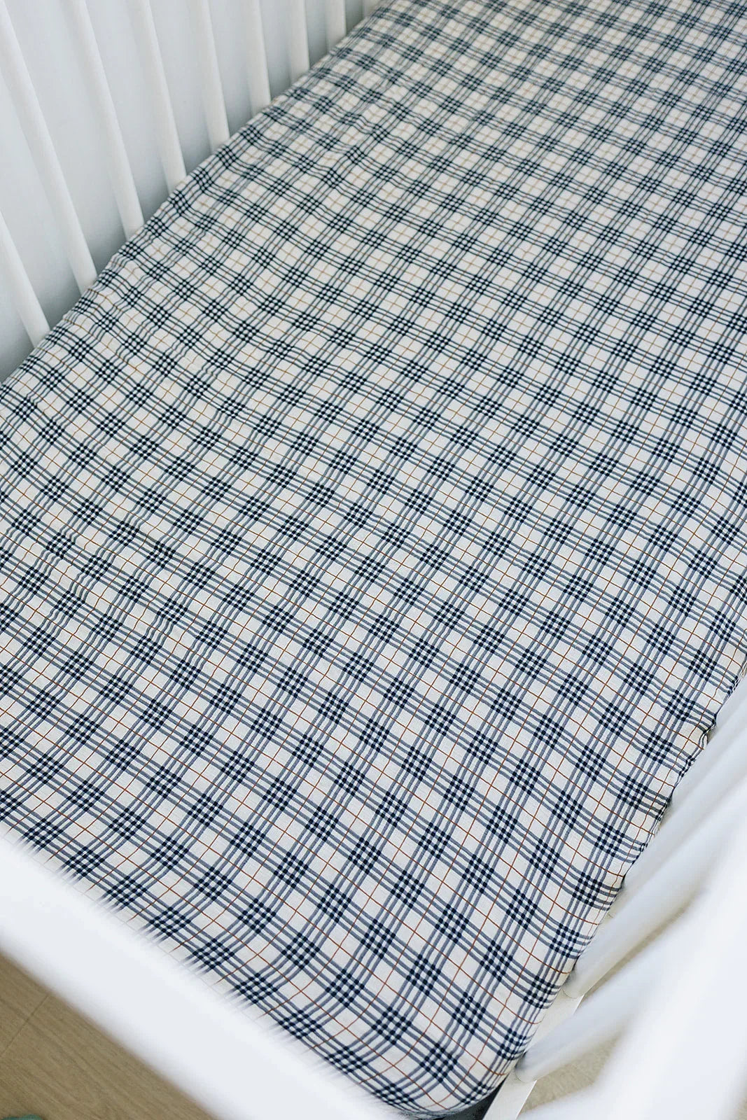 Vintage Plaid Muslin Crib Sheet - BIG FRENCHIES