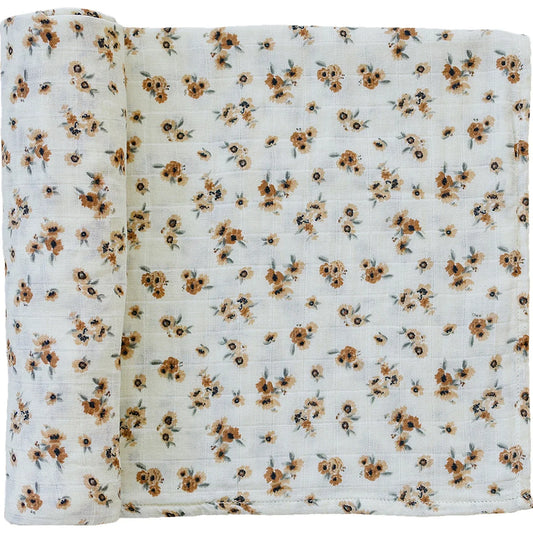 Autumn Bloom Muslin Swaddle Blanket - BIG FRENCHIES
