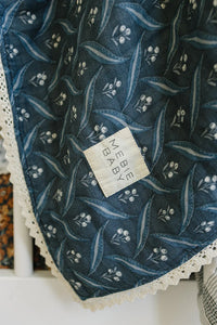 Navy Berry + Cream Berry Lace Muslin Quilt - BIG FRENCHIES