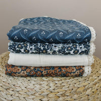 Navy Berry + Cream Berry Lace Muslin Quilt - BIG FRENCHIES