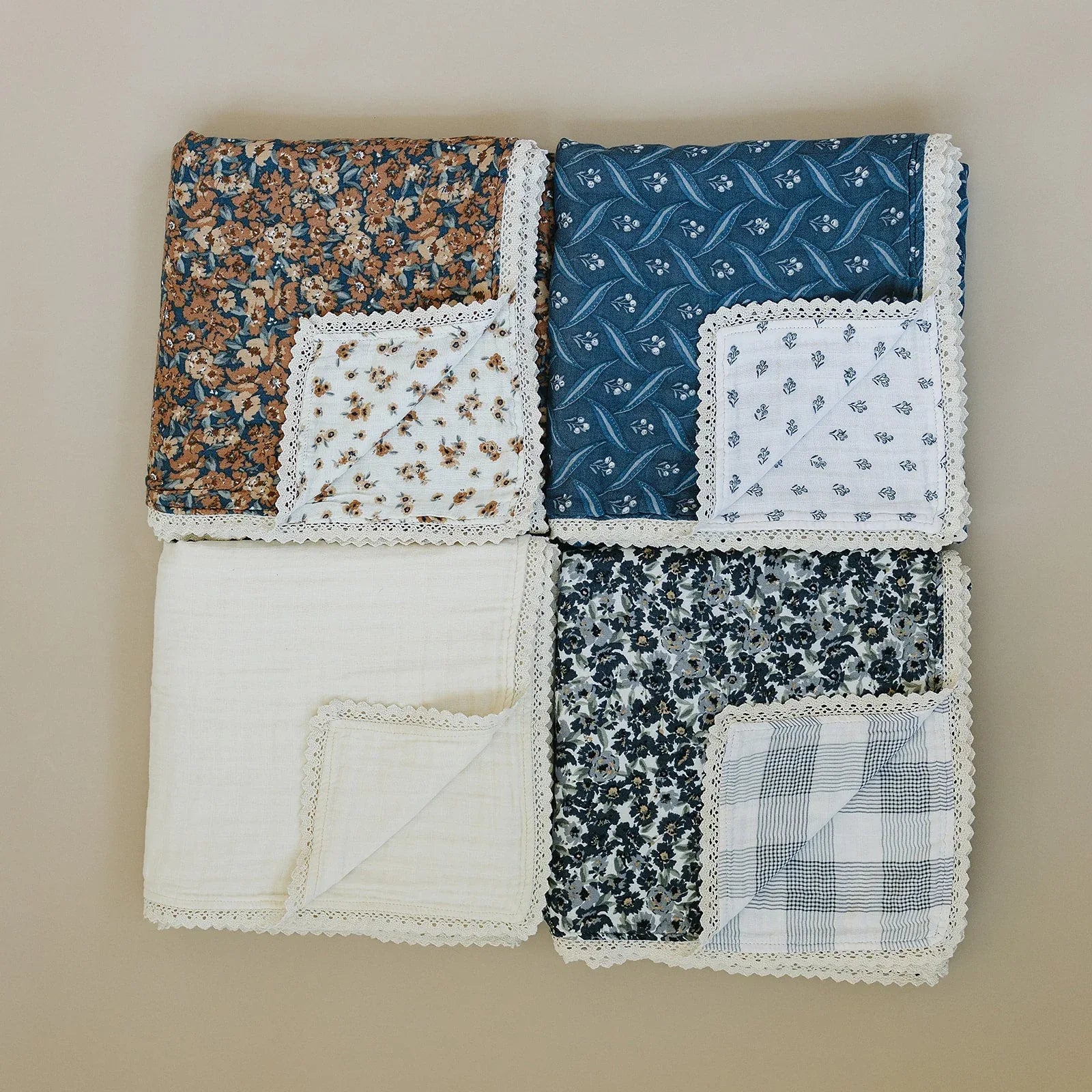 Cream Lace Muslin Quilt - BIG FRENCHIES