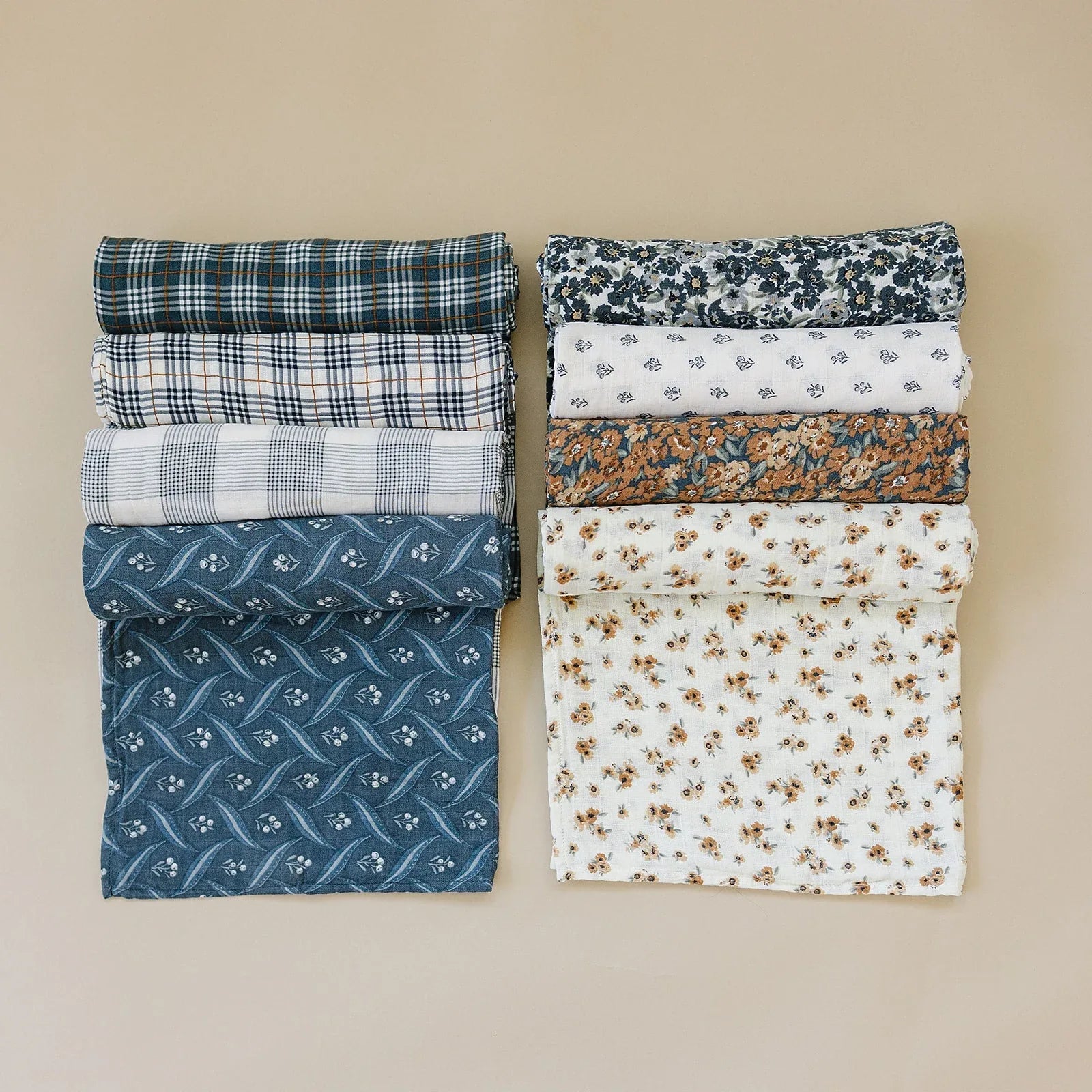 Coastal Plaid Muslin Swaddle Blanket - BIG FRENCHIES