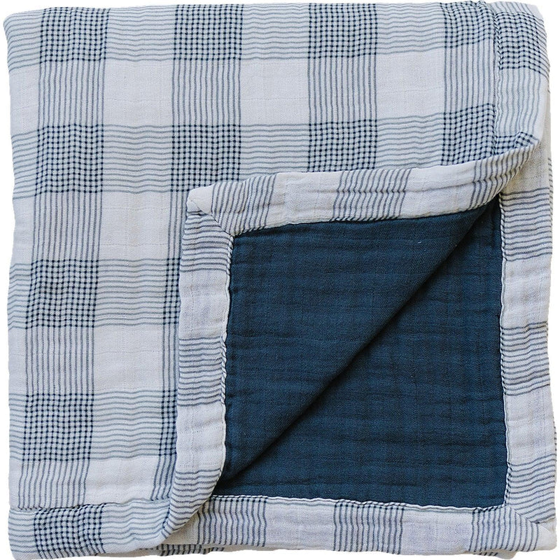Coastal Plaid + Navy Muslin Quilt - BIG FRENCHIES