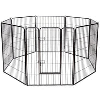 8 Metal Panel Heavy Duty Pet Playpen Dog Fence with Door-48 inches