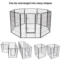 8 Metal Panel Heavy Duty Pet Playpen Dog Fence with Door-48 inches