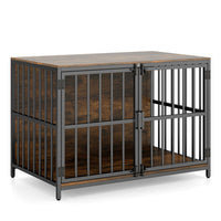 40 Inch Dog Crate Furniture Dog Kennel with Dual Lockable Double Doors-Natural