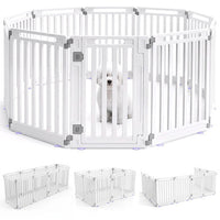 31.5" Height Indoor Outdoor Dog Playpen with 10 Panels-White