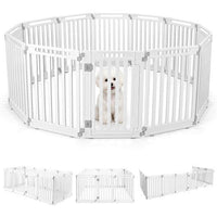31.5" Height Indoor Outdoor Dog Playpen with 12 Panels-White
